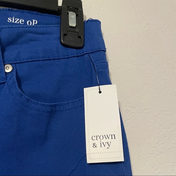 Crown & Ivy Women’s Size 0P Petite Slim Skinny Jeans Blue Stretch Pockets - Picture 8 of 8